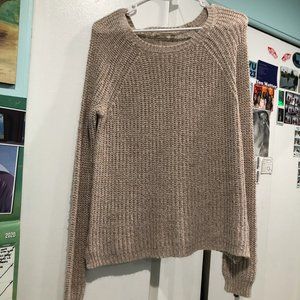 Women's Tan Knit Sweater